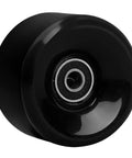 Single black Double Row Quad Skate Wheels Replacement PU Roller Skate Wheels With High Elasticity visible bearing