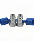 Two Pack Half Inch ISO 5675 Poppet Valve Hydraulic Quick Connect Male Coupler Nipple for tractor and farm equipment