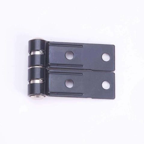 Torque Type Friction Positioning Door Hinge 1 Piece Black Nickel Plated Iron Hardware Easy Install No Fuss Long Lasting Toughness For Doors And Cabinets 32x20.3x1mm With 3mm Screw Holes Durable Black Finish close-up view