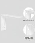 Sturdy Cold Rolled Steel Closet Shelf Bracket With Triangular Support For Floating Desks And Rods 2 Inch Depth 1 Pack Heavy Duty Wall Mount