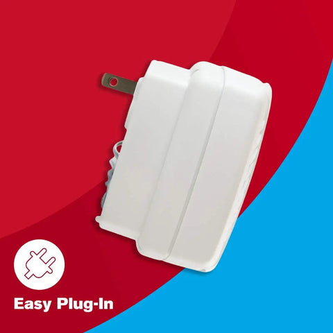 Side view of Dual Power Plug In Carbon Monoxide Detector with Battery Backup and Digital Display for Home Safety Electrochemical CO Sensor.