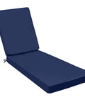 Outdoor Chaise Lounge Cushions Navy Blue Replaceable Patio Cushions Waterproof Fade Resistant UV Safe 80 Inch By 26 Inch