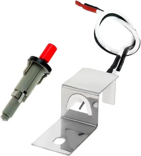 Piezo Push Button Igniter Kit For Q100 Q200 Grill Replacement Spark Module with red button and wires