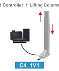 Reliable Heavy Duty Linear Actuator Motor For Tv Lifts And Motorized Table Legs with controller and lifting column.