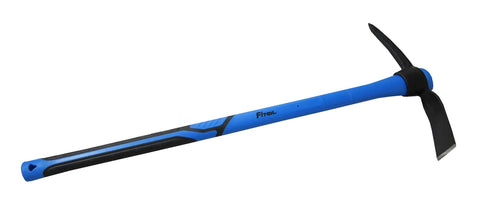 35 Inch Forged Heavy Duty Adze Pick Mattock With Shock Absorbing Fiberglass Handle Beefy 5 Lb Pickaxe One Piece Construction Beveled Cutting Edge