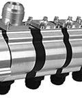 Drop In Heavy Duty Five Stage Tri Lobe Dry Sump Oil Pump With V Band Mount And Reverse Rotation For Alston Front Drive featuring aluminum scavenge sections.