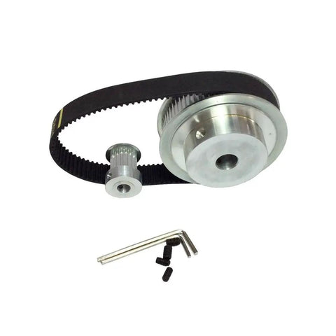 Gear Up With This Timing Belt And Pulley Kit Featuring 50 Teeth Aluminum Big Pulley And 25 Teeth Small Pulley 3M Pitch 276 Belt