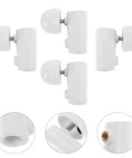Reusable Infusion Stand Connector Pole Adjuster Buckle 22mm to 19mm Expansion Clip Durable Plastic and Stainless Steel Hygienic Effortless Compatibility for Hospital Infusion Stands, white adjustable pole clip