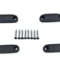 2 Sets Black Heavy Duty Magnetic Door Catch For Rv Trailer Camper Latches Holds Tight 10lbs showing four latches and screws for installation.