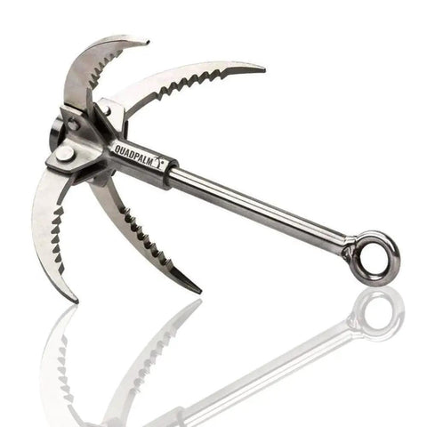 Foldable Stainless Steel Grappling Hook With Four Folding Claws Beefy Heavy Duty Outdoor Gear For Camping And Hiking Ideal For Tree Rock