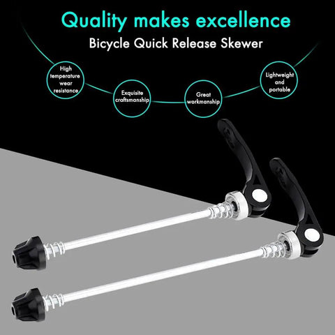 Toolless Quick Release Skewers For 26 Inch Wheels Front And Rear Axles Fits Road Mountain And BMX Bikes Easy Wheel Removal Without Tools 15 Cm Front And 18 Cm Rear