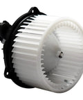 Oe Replace Hvac Blower Motor For Vehicles, Direct Fit Cabin Air Conditioning Heating Fan Build, solid white motor close-up view.