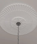 36 And One Quarter Inch Outside Diameter Ceiling Medallion With One Seven Eighths Inch Projection Fits Canopies Up To Six And A Quarter Inch
