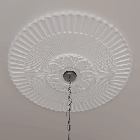 36 And One Quarter Inch Outside Diameter Ceiling Medallion With One Seven Eighths Inch Projection Fits Canopies Up To Six And A Quarter Inch