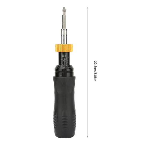 Precision Screwdriver Set With Auto Stop, 0.5-3 Nm Range, RTD-3 Driver, Hex Socket Connector, Wrench Style Handle, Includes 2 Screw Bits For Circuit Boards And Tiny Electronics, 22.5cm tall