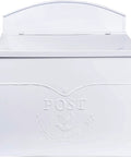 Outdoor Wall Mount Mailbox 11.5 x 5 x 13 Inches White Waterproof Heavy Duty Metal Mailbox For Outside Built To Last Modern Wall Mounted Door Mailbox Weatherproof Chelsea Style Box With Secure Slot