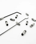 10 Pieces 1.3mm Adjustable Pushrod Connector Linkage Stopper Kit With 10 Z Push Rods And Hex Wrench for RC Aircraft Parts