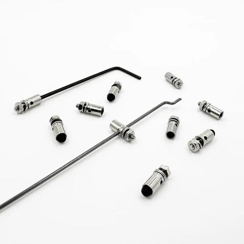 10 Pieces 1.3mm Adjustable Pushrod Connector Linkage Stopper Kit With 10 Z Push Rods And Hex Wrench for RC Aircraft Parts