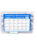 Heavy Duty 420 Piece HanOaki Compression Springs Assortment Kit In Various Sizes Made From Tough 304 Stainless Steel Brass For Hot DIY Repairs And Industrial HVAC Control Systems Today. 24-size spring assortment in plastic case