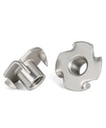 Beefy Grip Heavy Duty Four Claw T Nut Set 304 Stainless Steel KnockIn Captive Nut Inserts For Wood Anti Rotation Vibration Resistant M6x13mm