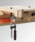 Rock Solid Portable Workbench Vise Top Heavy Duty Shop Station For Woodworking And Mechanical Repair Projects with adjustable clamp.