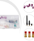 All In One 31 Piece TIG Torch Accessory Kit For WP-17 WP-18 WP-26 With Stubby Gas Lens Size 12 And Glass Cup Set shown in case