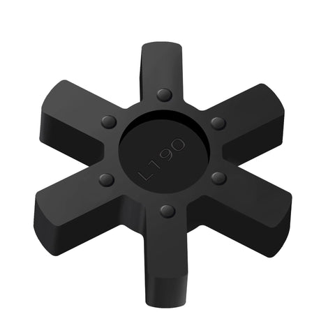 XIKE L190 solid NBR rubber spider center insert, fits L jaw coupling, black, 1 pack