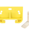 Dead Simple Yellow Drawer Slide Guides For Rolled Edge Metal Tracks Keeps Drawers Gliding Smooth No Drama Alignment Fix Quick Install Kit includes yellow alignment clips.