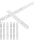 8 Piece White ABS Drawer Slides With Adhesive Install, Tool Free Pull Out Rails, ideal for small drawers and baskets, supports 30 lbs