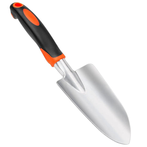 Workhorse Heavy Duty Aluminum Garden Shovel With Ergonomic Handle for Digging Deep in Tough Soil Rust Resistant Spade Tool