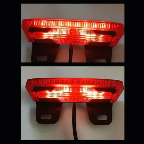 Ultra Bright E Bike Taillight With Turn Signals And Brake Sensor That Lights Up instantly For Night Riding Safety On Any Scooter Or Electric Cycle, red ABS rear light