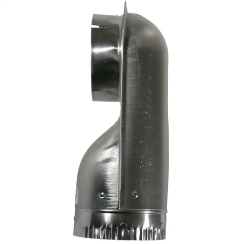 Side view of Venting Offset Elbow For Dryer 4-1/2 Inch Aluminum Duct Fitting, Easy Install Dryer Vent Connector