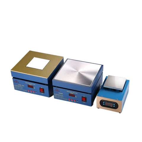 Pro Grade 850W Digital Soldering Station with 200x200mm hot plate preheater, metal surface, and digital temperature display