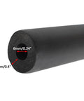 Two Pack Pipe Insulation Tubing For AC Lines And Water Pipes Six Foot Length Black One Quarter Inch By Three Eighths Inch No Fuss Easy Install High Temp Resistant From Minus Fifty To One Hundred Ten Celsius close-up showing diameter measurements