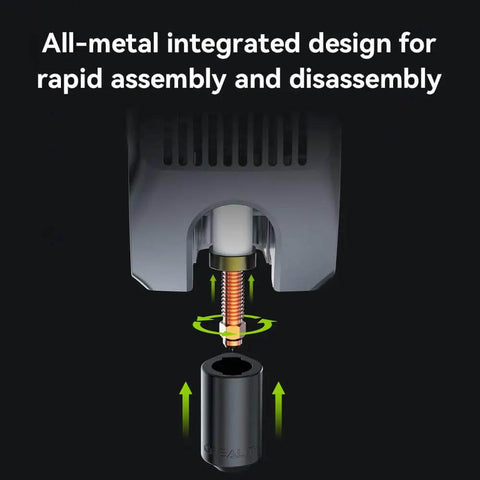 K2 Plus Nozzle Set With Titanium Alloy Copper Alloy Hardened Steel High Flow Unicorn Nozzle quick-swap design demonstration