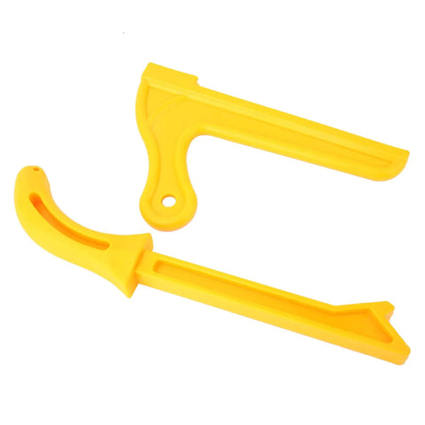 2 Pack Push Sticks For Woodworking Safety, Yellow Plastic Push Blocks With Ergonomic Handles, Pro Grade Durable Push Block Set