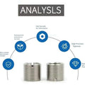 Heavy Duty 302 Stainless Steel Threaded Inserts Set showing corrosion resistance and precision features with diagram