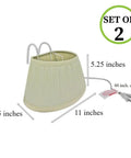 Over-The-Bed Reading Light Two Pack With Soft Fabric Shade Easy On Off Pull Cord Bedside Headboard Lamp with measurements
