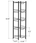Heavy Duty 3 Tier Water Jug Rack Freestanding 5 Gallon Capacity Brown Water Bottle Organizer dimensions 52.95x13.39 in
