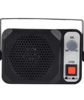 Front view of Portable Ham Radio Transceiver With External Speaker showing volume control and noise filter, rugged ABS design.