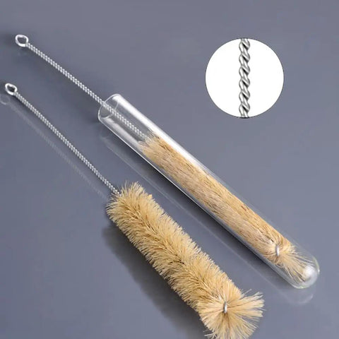 5 Piece Test Tube Cleaning Brush Set Size S M L For Lab Glassware, 19mm And 34mm Diameters, Long Bristles For Thorough Tube Wash