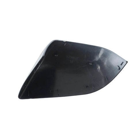 Knockout White Right Side Lower Mirror Cover Cap Fits Tesla Model 3 Years 2017 To 2021 rear view showcasing mounting details.