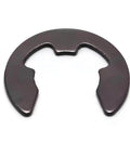 External E Clip Retaining Ring Washers For 7mm Shafts, 14mm Outer Diameter Circlip Snap Ring, Carbon Steel Black Oxide Finish