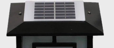 11.8 Inch Square Solar Led Post Cap Lights No Wiring Needed Outdoor Pillar Lights Black Finish