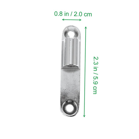 POPETPOP screw-on metal hinge, silver finish; end mounting holes, 2.3 in tall, 0.8 in wide.