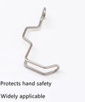 Single metal piece from 8 Pcs Industrial Sewing Machine Safety Needle Finger Guards That Protect Your Hands While You Sew Easy Install Shields For Heavy Duty Stitching Reducing Needle Injuries And Frustration On Every Project.