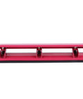 Heavy Duty Desktop 3 Hole Punch All Metal Paper Puncher With 12 Sheet Capacity in deep pink color, front view