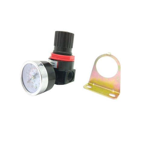 Air Regulator With Gauge For FRL Unit, Pro Grade, Heavy Duty, Adjustable 0.05 To 0.85 MPa, with wall mount bracket