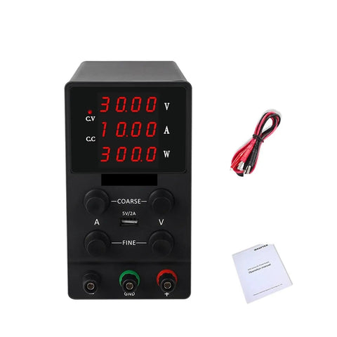 30V 10A 5A Adjustable Lab DC Power Supply With Dual Display For Pro Grade Tech Nerds, Low Ripple, High Stability, RS232 Control