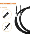 12Ft Throttle Shift Remote Control Cable 2 Pack Fits Evinrude BRP OMC Outboard Engines Replacement For Boat Control System